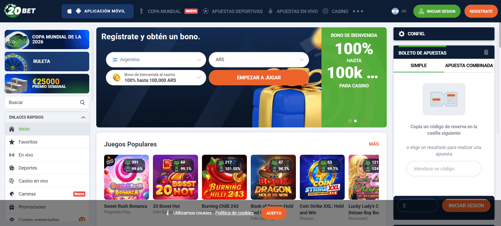 20bet tragamonedas argentina